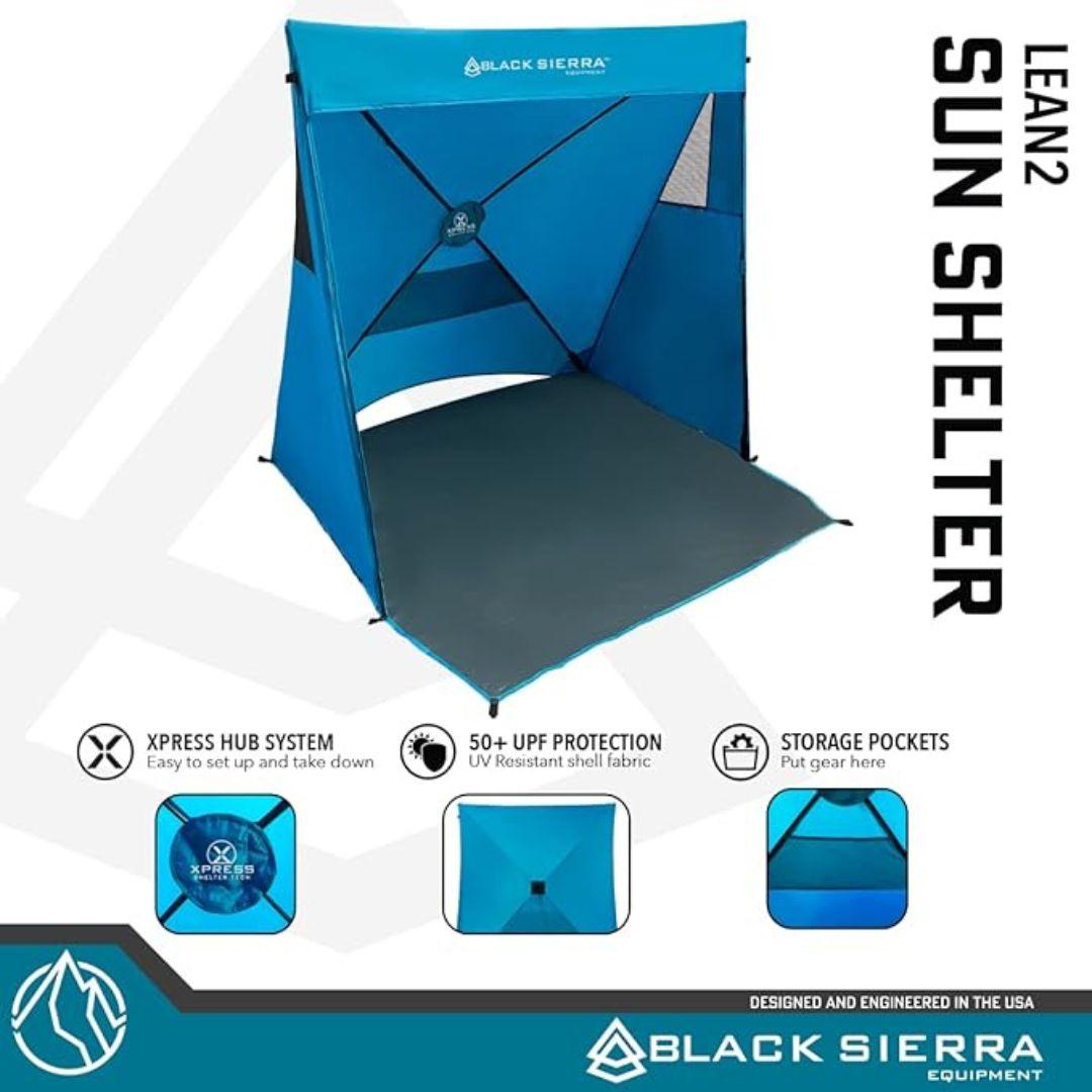 Black Sierra Xpress Set Lean 2 Sun Shelter